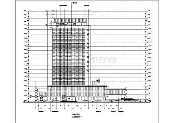 【黑龙江】17层框剪结构办公楼建筑施工图-图二