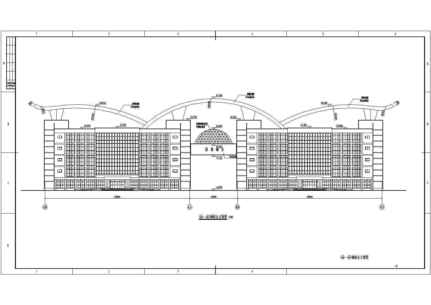 【河南】五层框架结构行政办公楼建筑、结构施工图
