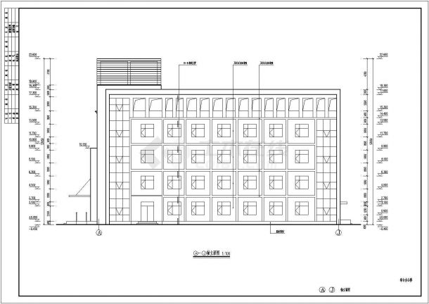 【河北】四层框架结构制药公司办公楼建筑、结构图-图二