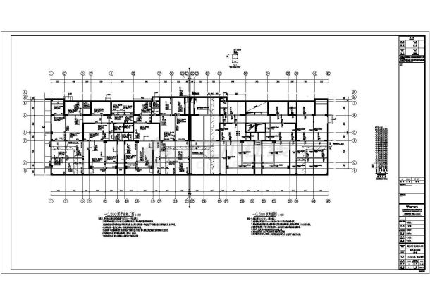 某小区26层剪力墙住宅楼建筑、结构施工图-图二