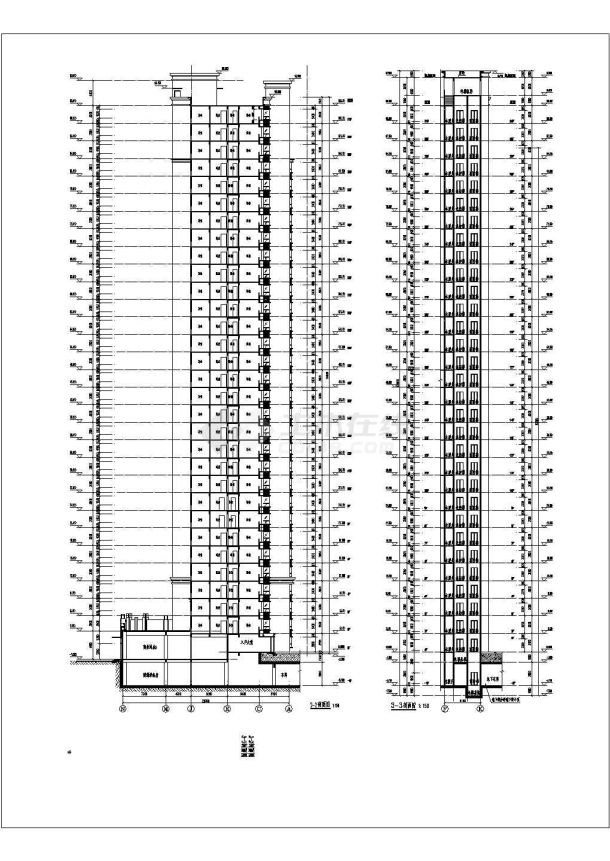 【洛阳】31层剪力墙结构商住楼结构施工图（含建筑图）-图一