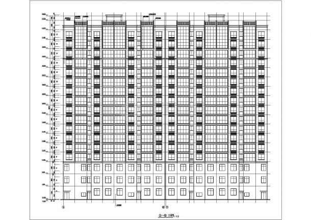 江西某地17层现代风格框架结构住宅楼建筑设计施工图-图一