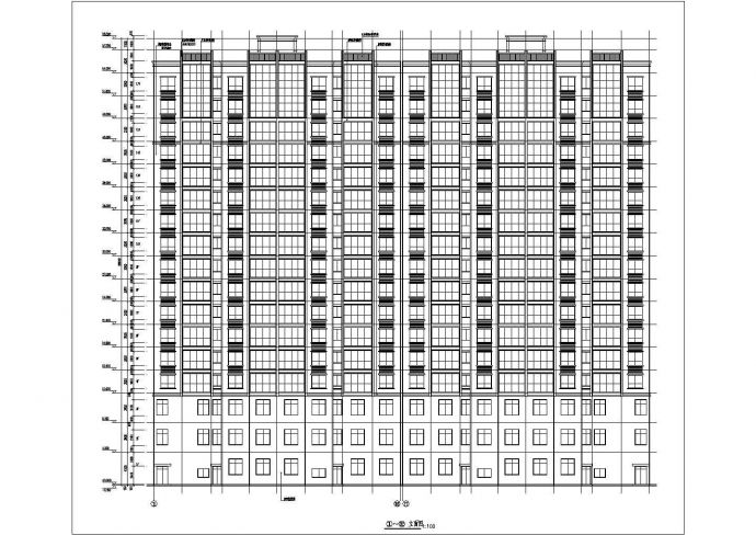 江西某地17层现代风格框架结构住宅楼建筑设计施工图_图1