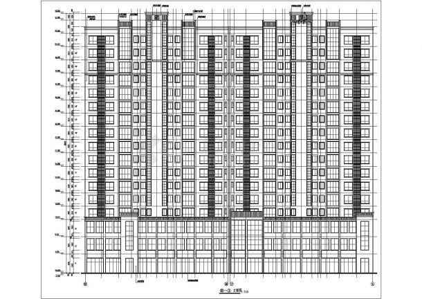 江西某地17层现代风格框架结构住宅楼建筑设计施工图-图二