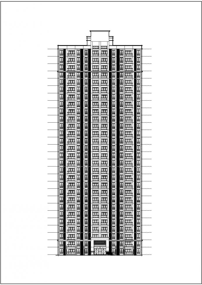 某地28层剪力墙结构塔式住宅建筑方案图_图1