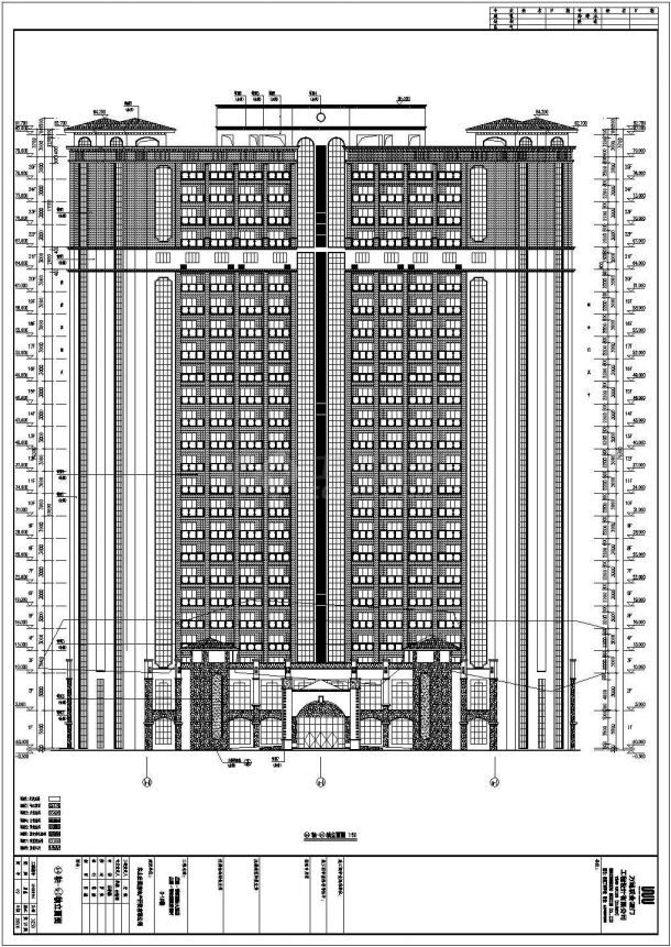 某地26层框架剪力墙结构酒店建筑施工图（含水电暖）-图一