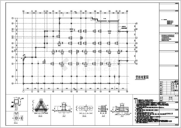 【郑州】某三层框架幼儿园建筑、结构施工图-图一