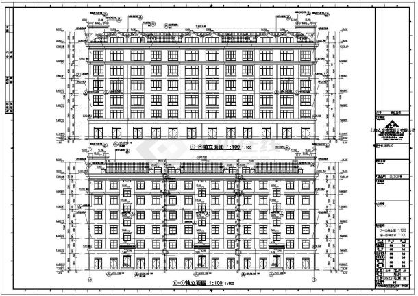 内蒙古某六层英伦风格砖混结构住宅楼建筑施工图-图二