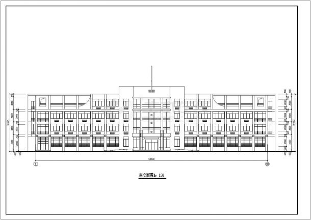 四川某四层框架办公楼建筑结构施工图-图一