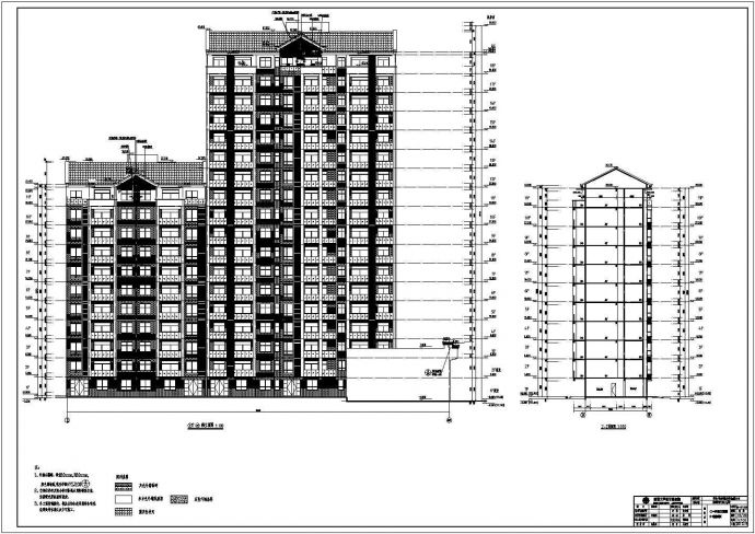抚州某小区13栋商住楼建筑设计施工图_图1