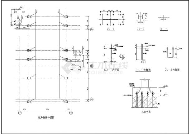 某厂家生产线钢平台部分结构施工图-图二