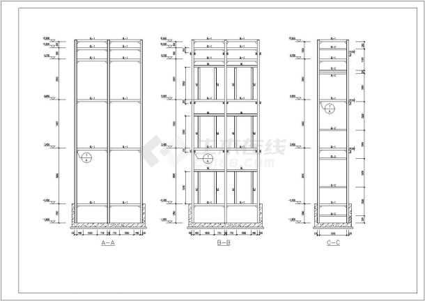 某项目钢结构观光电梯全套结构施工图-图二