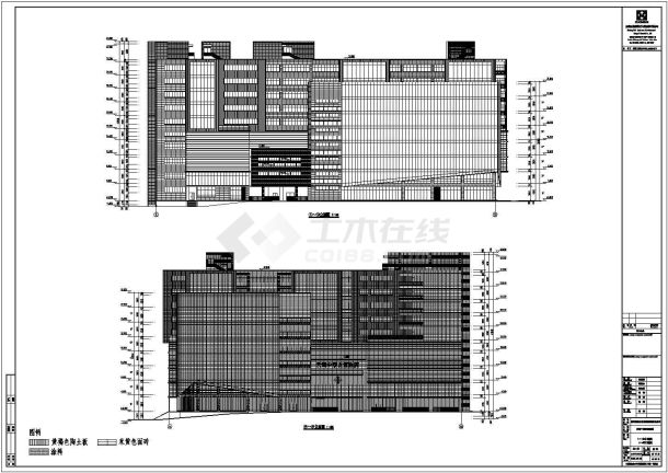 云南某九层框架结构综合医院建筑结构施工图-图一