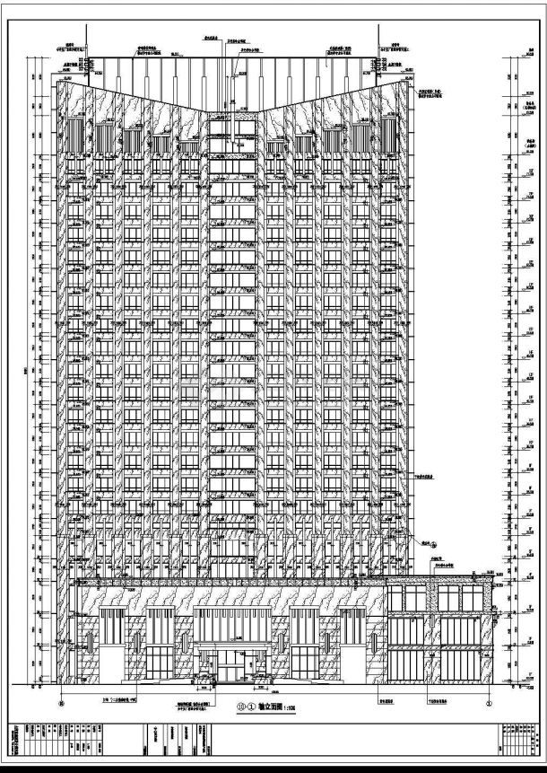 【河南】二十二层框剪结构酒店建筑施工图-图一