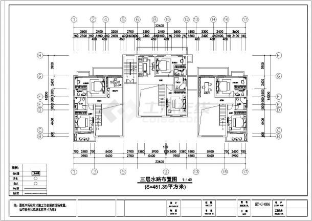 湖南省益阳市三层欧式大别墅室内装修施工图-图二