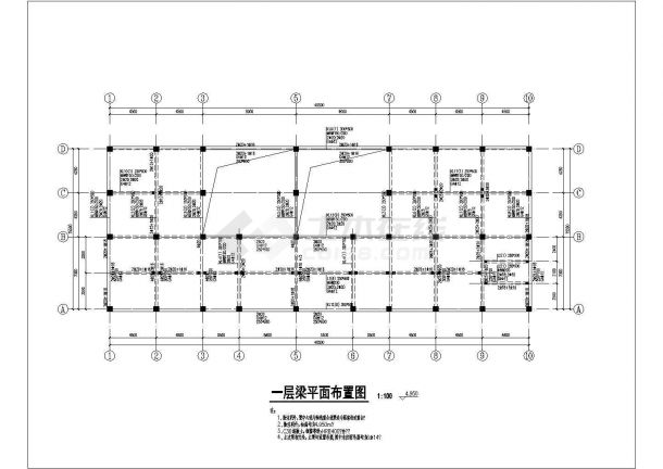 靖江市地上2层框架结构配电楼结构施工图-图二