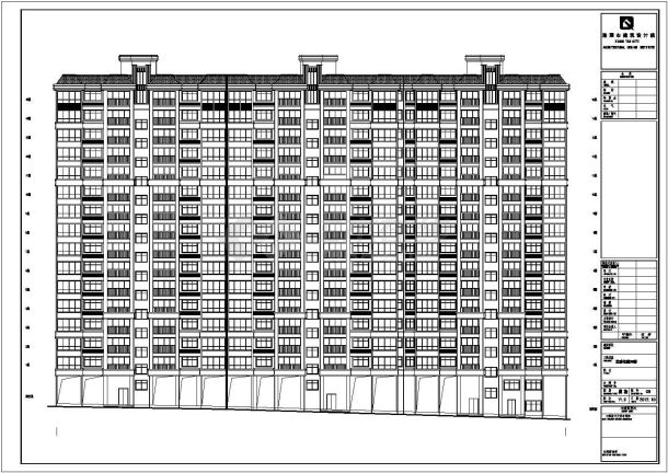 南方某小区15层住宅楼建筑设计施工图-图一