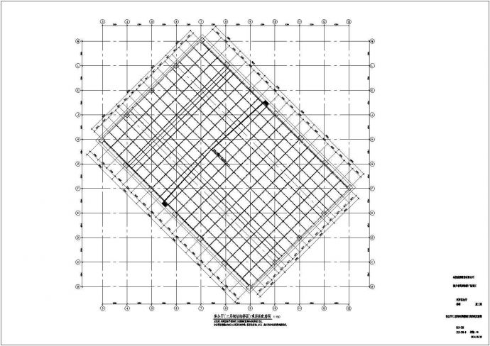 桐乡某36米跨的钢桁架+组合楼盖楼面钢结构方案图_图1