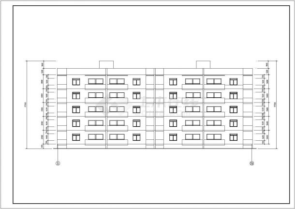 某六层框架结构住宅楼建筑设计施工图-图二