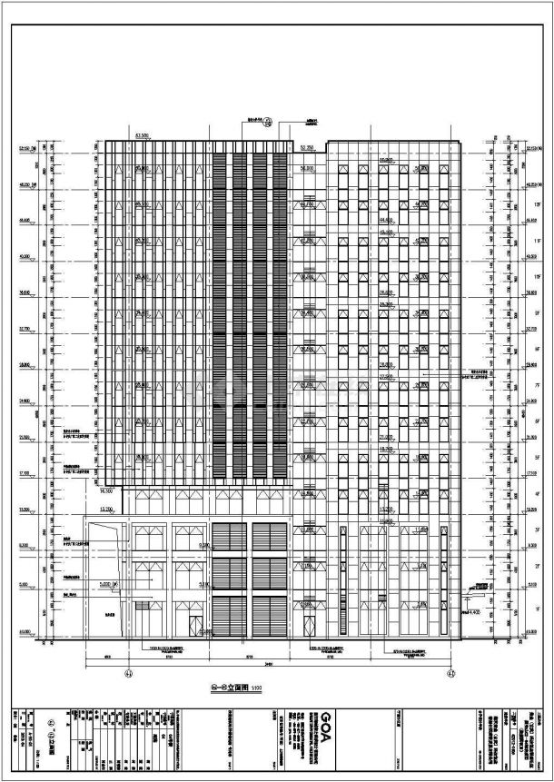 南京某12层框架核心筒结构办公楼建筑方案设计-图一