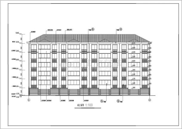 某五层带闷顶层住宅建筑设计施工图-图一