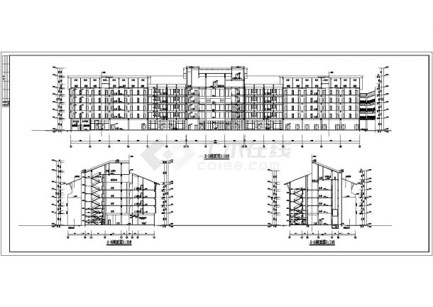 湖南某地5层框架结构度假型酒店建筑施工图-图二