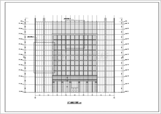 某地12层框架核心筒结构酒店建筑方案设计图纸-图一