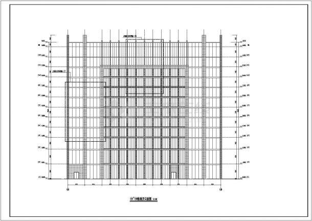 某地12层框架核心筒结构酒店建筑方案设计图纸-图二