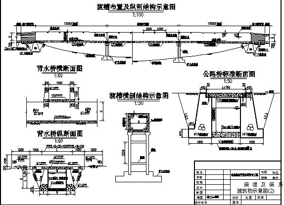 【精选】农业水利工程渡槽布置设计CAD图纸_图1