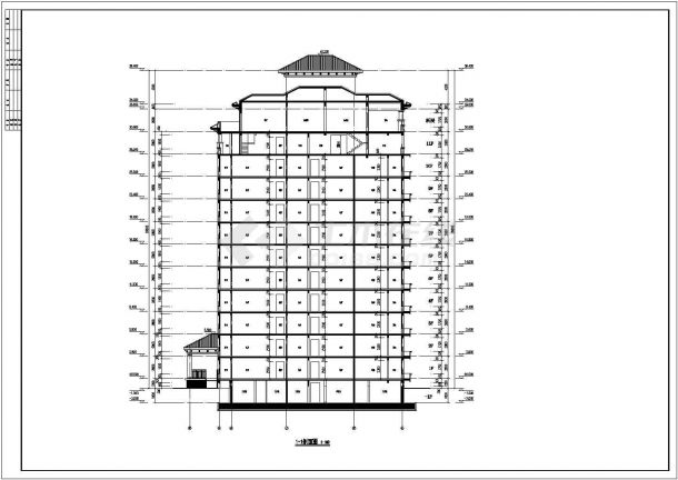 某地十一层剪力墙结构塔式住宅建筑设计施工图-图二