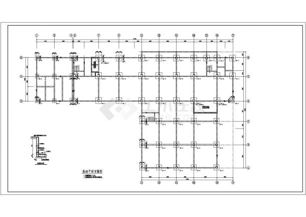 某地区6层框架结构4s店结构方案图纸-图一