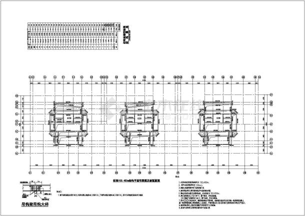 某地103米高层框支剪力墙转换结构图（地上三层顶转换）-图一