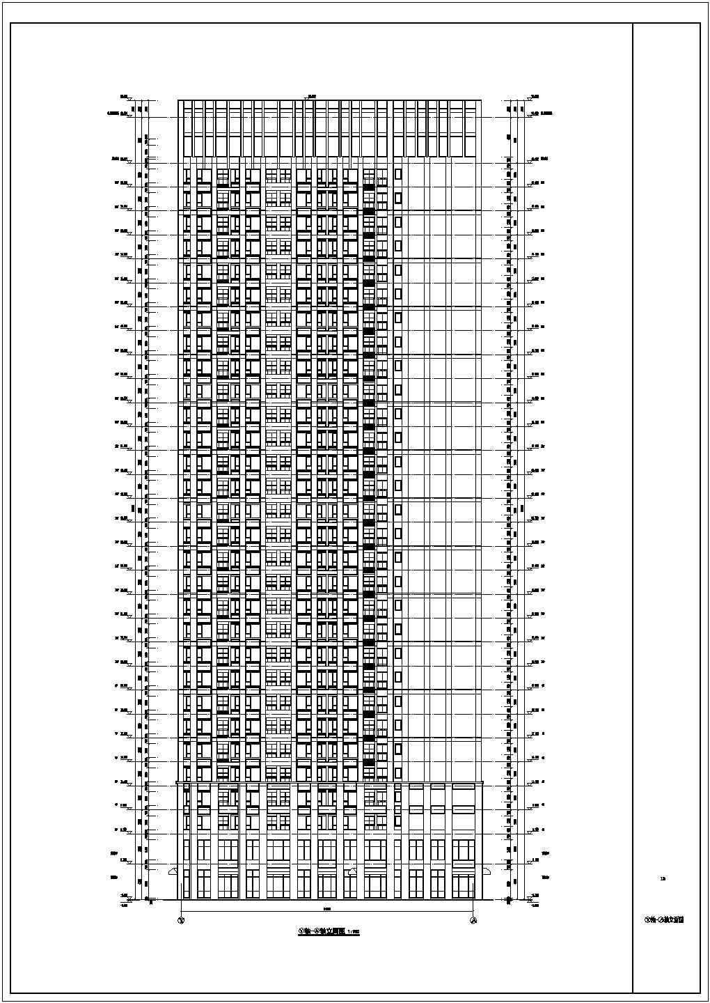 郑州某三十层廉租房建筑设计施工图