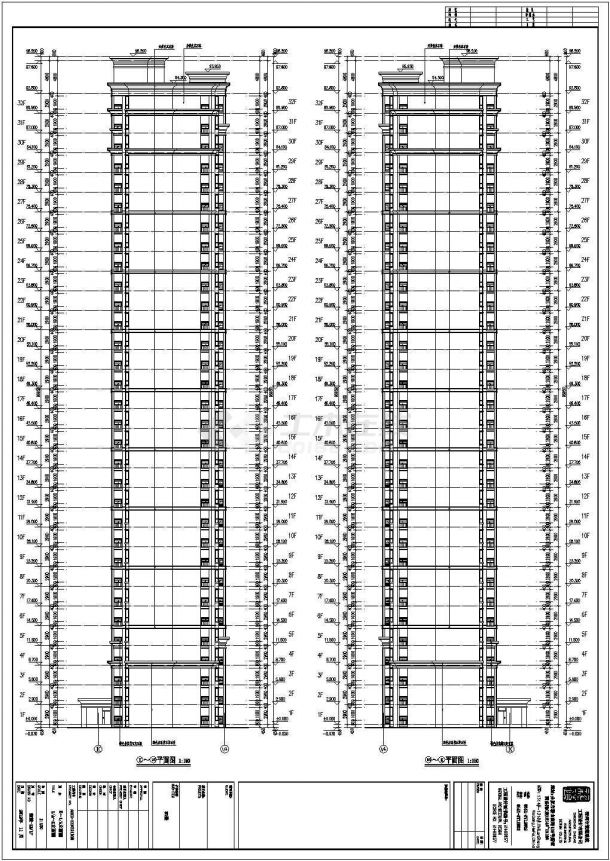 安徽某32层剪力墙住宅楼建筑设计施工图-图二