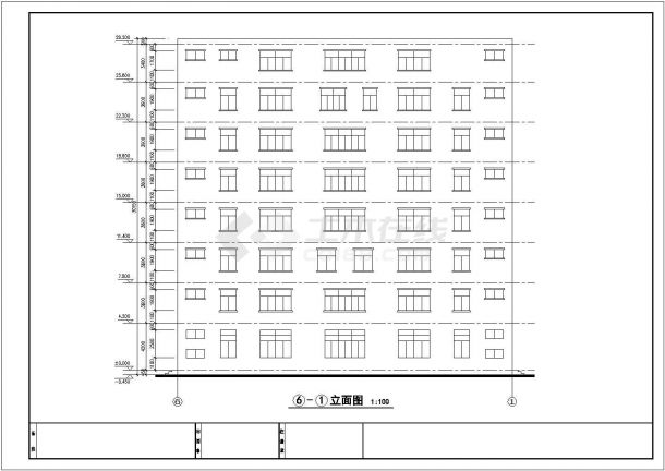 某地8层框架综合办公楼建筑设计施工图-图二