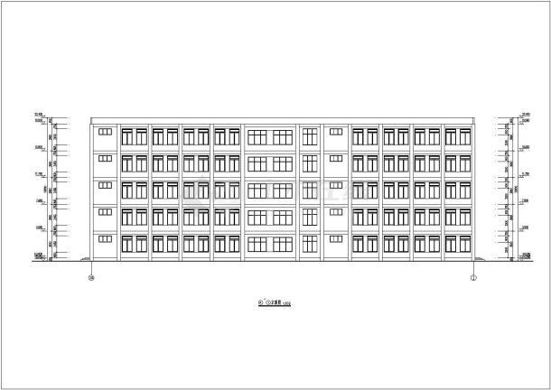 成都市阳光中学4层混凝土框架结构教学综合楼建筑施工图纸-图一