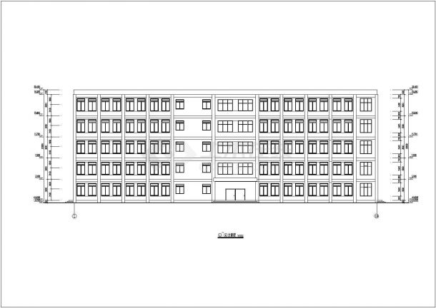 成都市阳光中学4层混凝土框架结构教学综合楼建筑施工图纸-图二