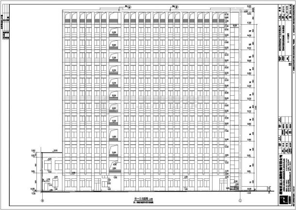 【云南】12层混凝土框架结构商务酒店建筑施工图纸-图二