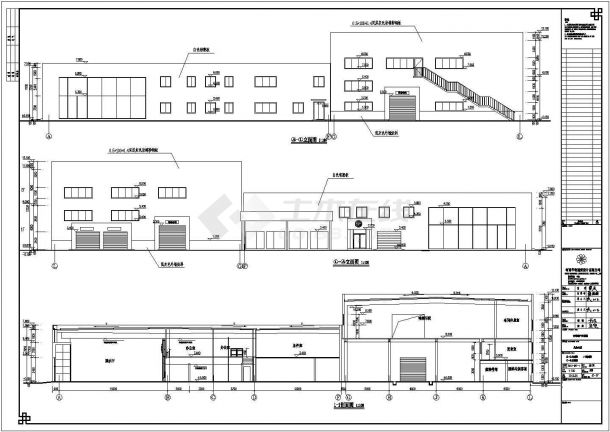 河南省2层钢结构大众4S店建筑施工图纸-图一