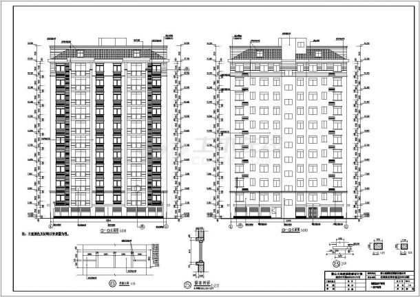 霍山县衡山镇10层框剪结构住宅楼建筑施工图纸-图一