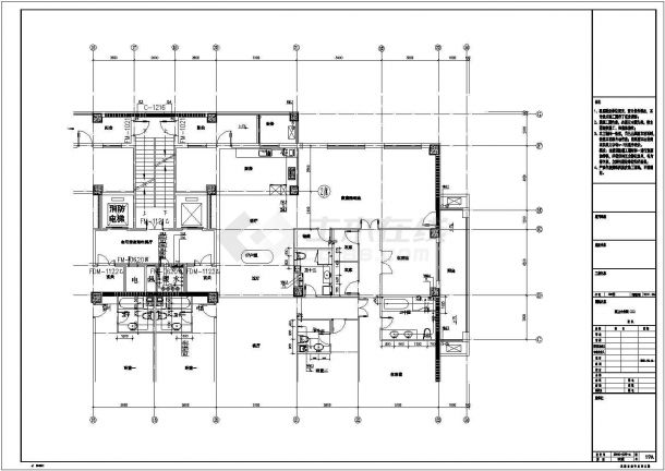 内蒙古某地小区一期建筑给排水设计施工图-图一