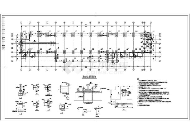某单层刚框排架结构厂房结构施工图-图二