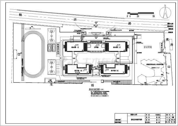 某学校室外电气强弱电校园广播全套图纸-图一