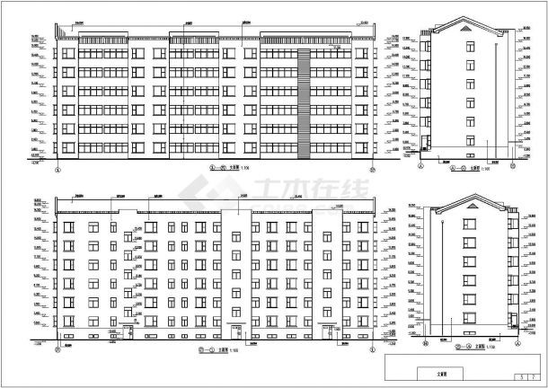 某地六层砖混结构住宅楼建筑设计施工图（含结构图）-图一