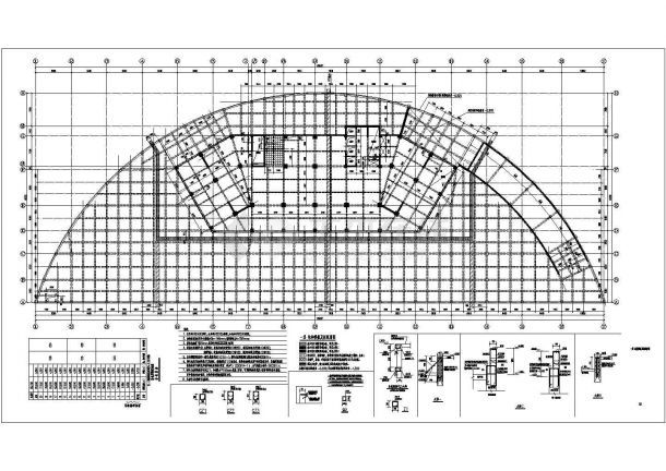 某地20层框架剪力墙结构办公楼设计施工图-图二