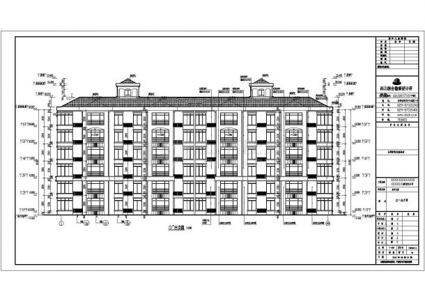 陕西榆林6层混凝土剪力墙结构老年公寓建筑施工图纸-图一