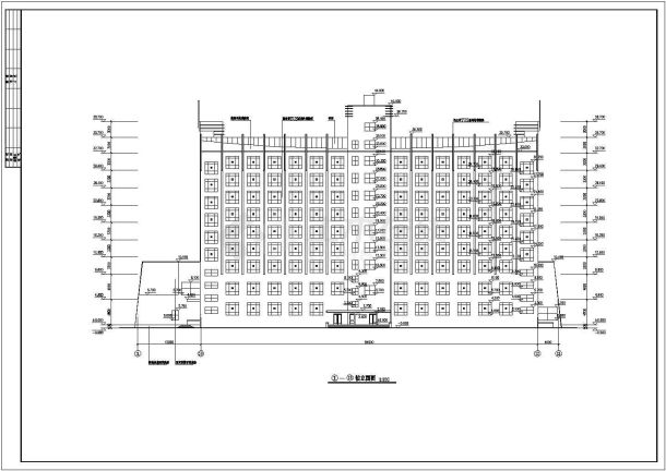 湖南省9层混凝土框架结构洪江宾馆建筑施工图纸-图一