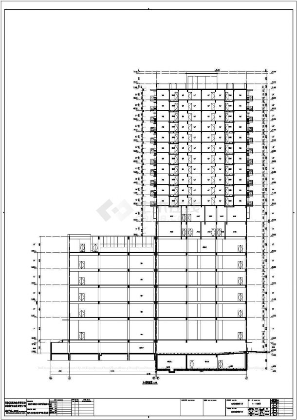 武汉某十九框剪结构商住楼--购物广场建施图-图二