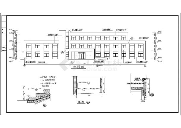 多层框架结构人民医院建筑设计施工图-图一