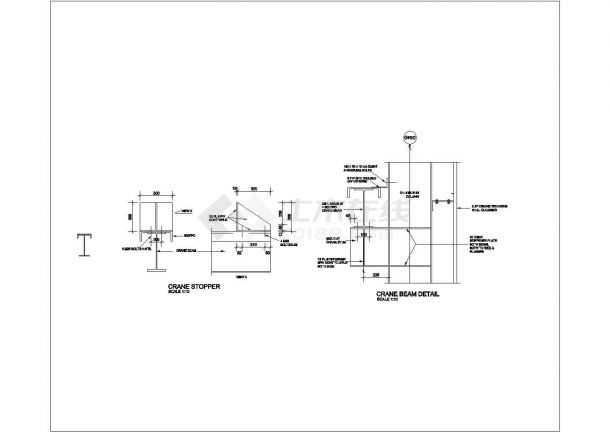 某国外单层钢结构厂房结构设计施工图（英文版）-图二